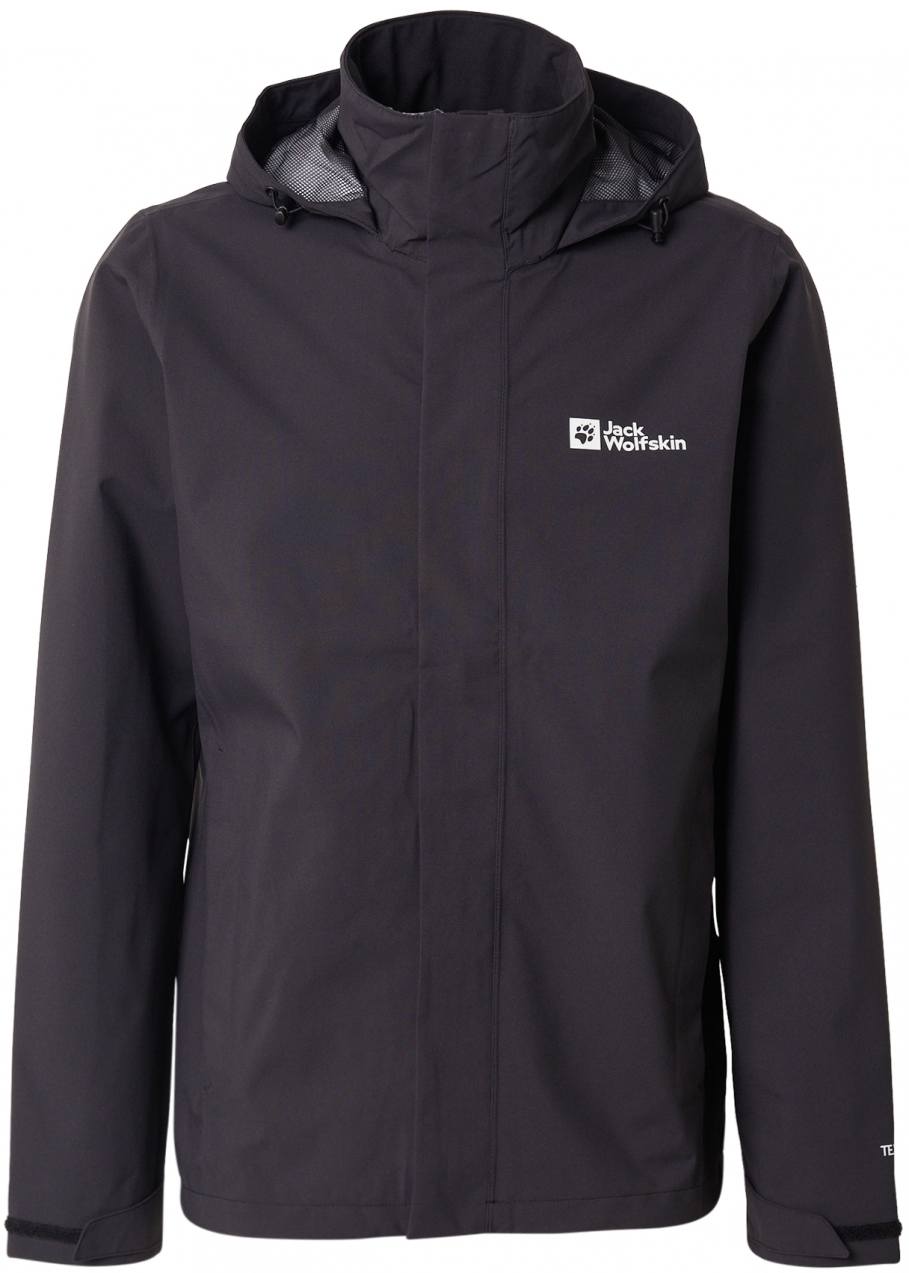 JACK WOLFSKIN Outdoorová bunda 'Trailtime 2l'  čierna / biela