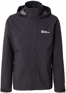 JACK WOLFSKIN Outdoorová bunda 'Trailtime 2l'  čierna / biela