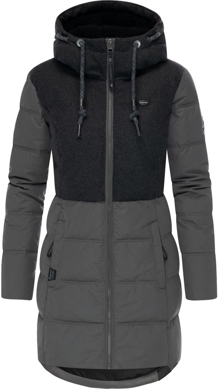 Ragwear Zimný kabát 'Ashani'  sivá / čierna