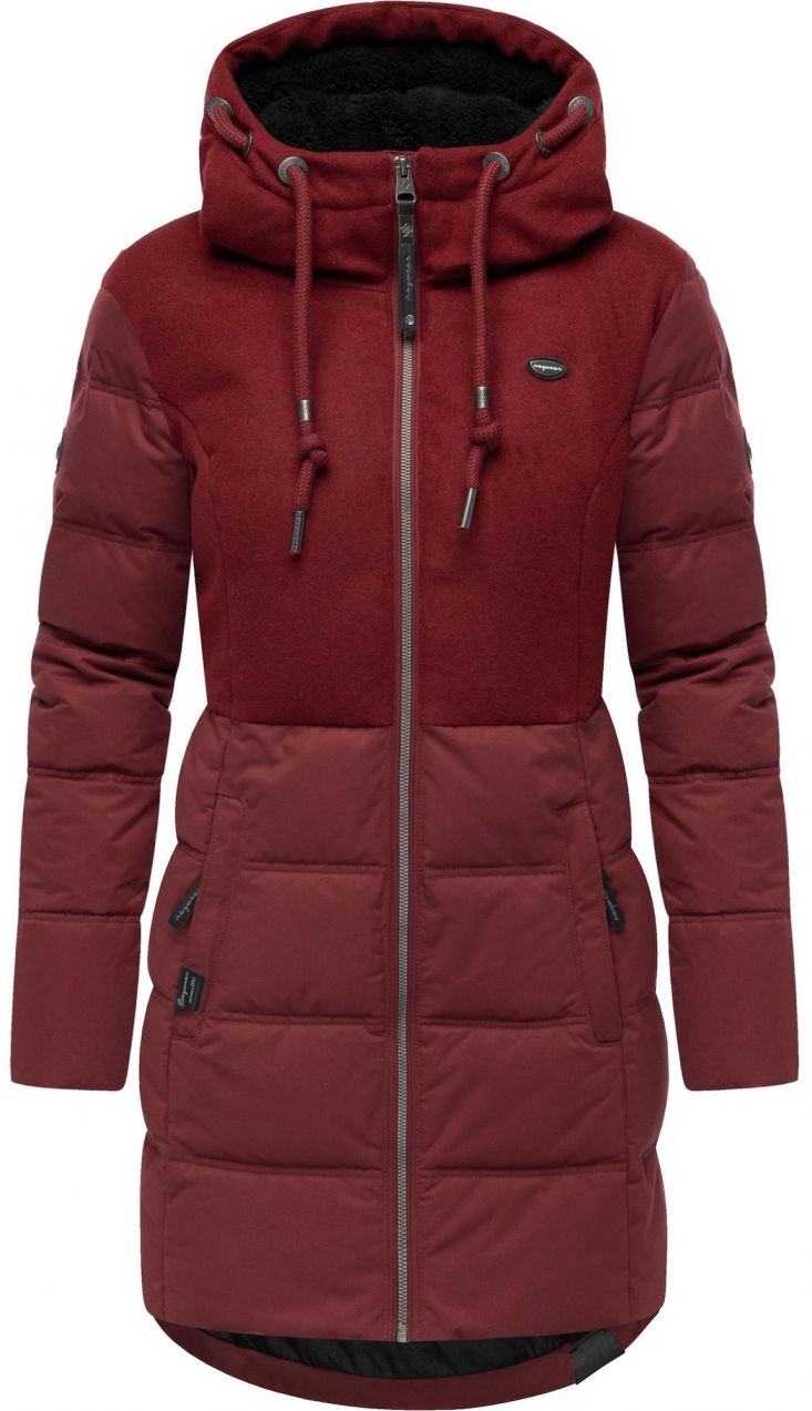 Ragwear Zimný kabát 'Ashani'  tmavočervená