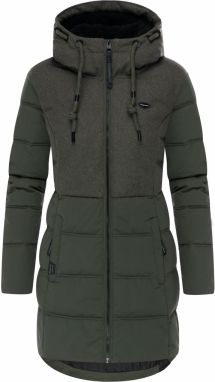 Ragwear Zimný kabát 'Ashani'  tmavozelená / čierna