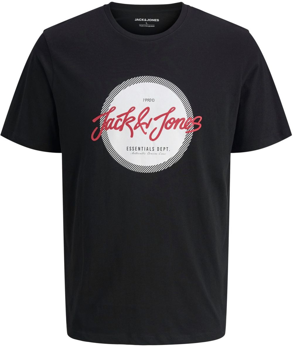 JACK & JONES Tričko 'JJURBAN'  grenadínová / čierna / biela