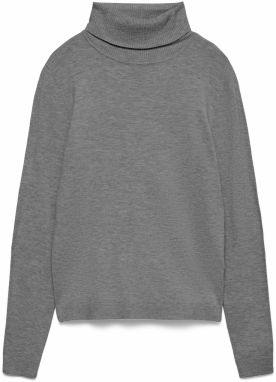 VERO MODA Sveter 'VMHAPPINESS'  sivá melírovaná