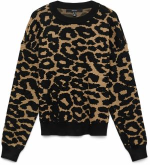 VERO MODA Sveter 'VMSilje'  hnedá / čierna
