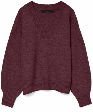 VERO MODA Sveter 'VMBoom'  vínovo červená