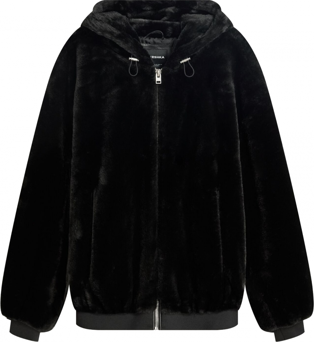 Bershka Prechodná bunda  čierna