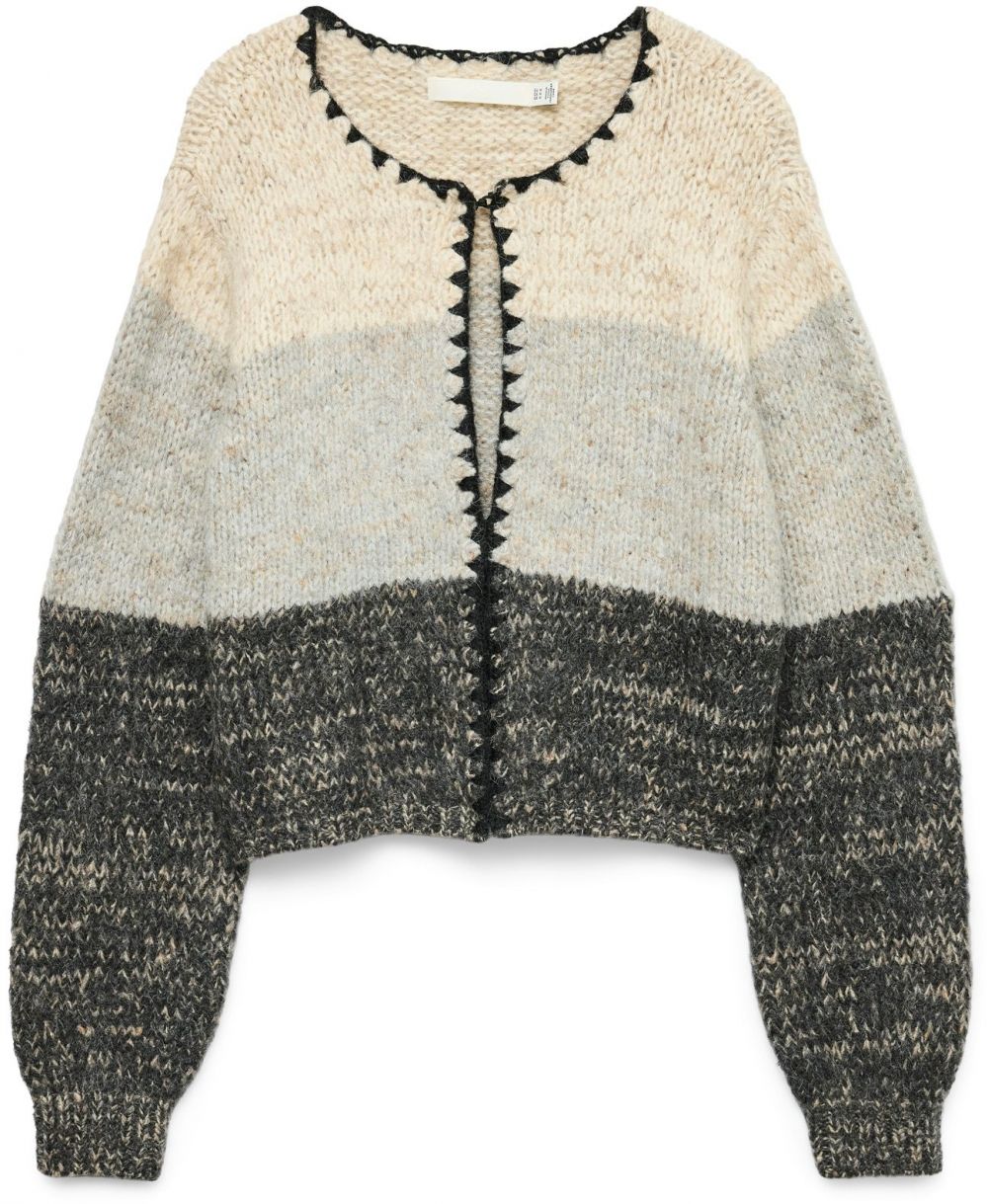 VERO MODA Kardigán 'VMJenna'  béžová / sivá / tmavosivá