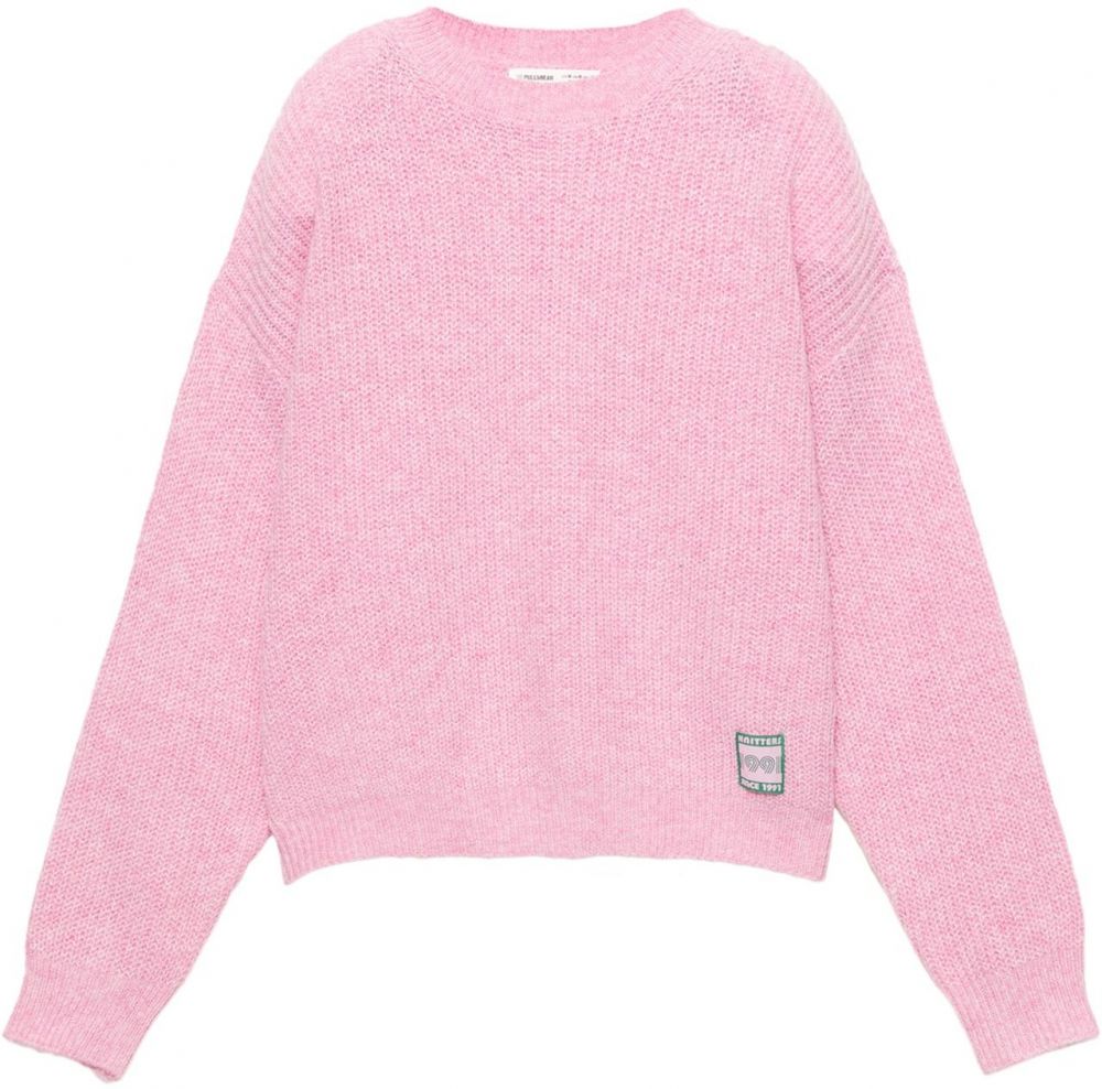 Pull&Bear Sveter  s ružovými fľakmi