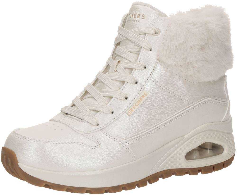 SKECHERS Šnurovacie členkové čižmy 'UNO RUGGED'  šedobiela