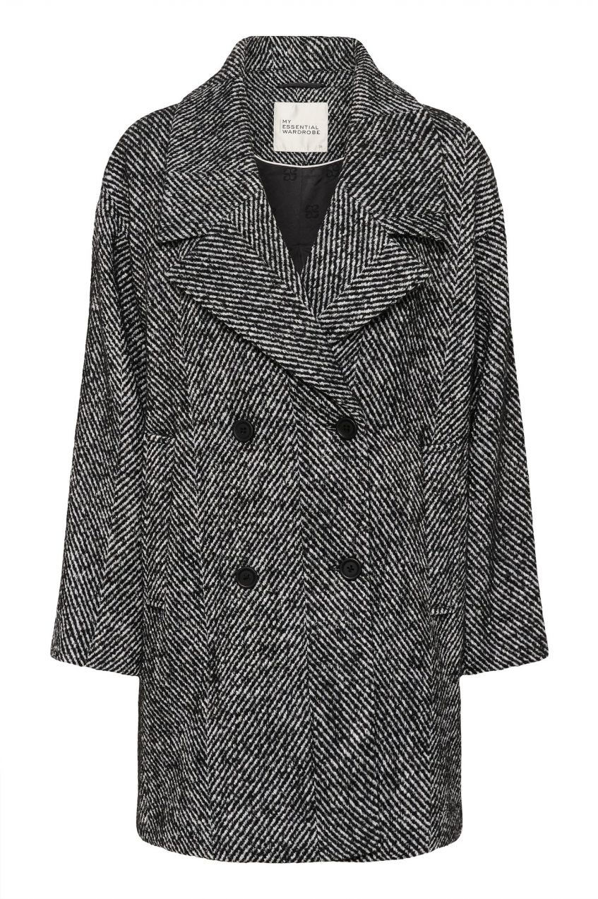 My Essential Wardrobe Prechodný kabát 'MaggieMW'  čierna / biela