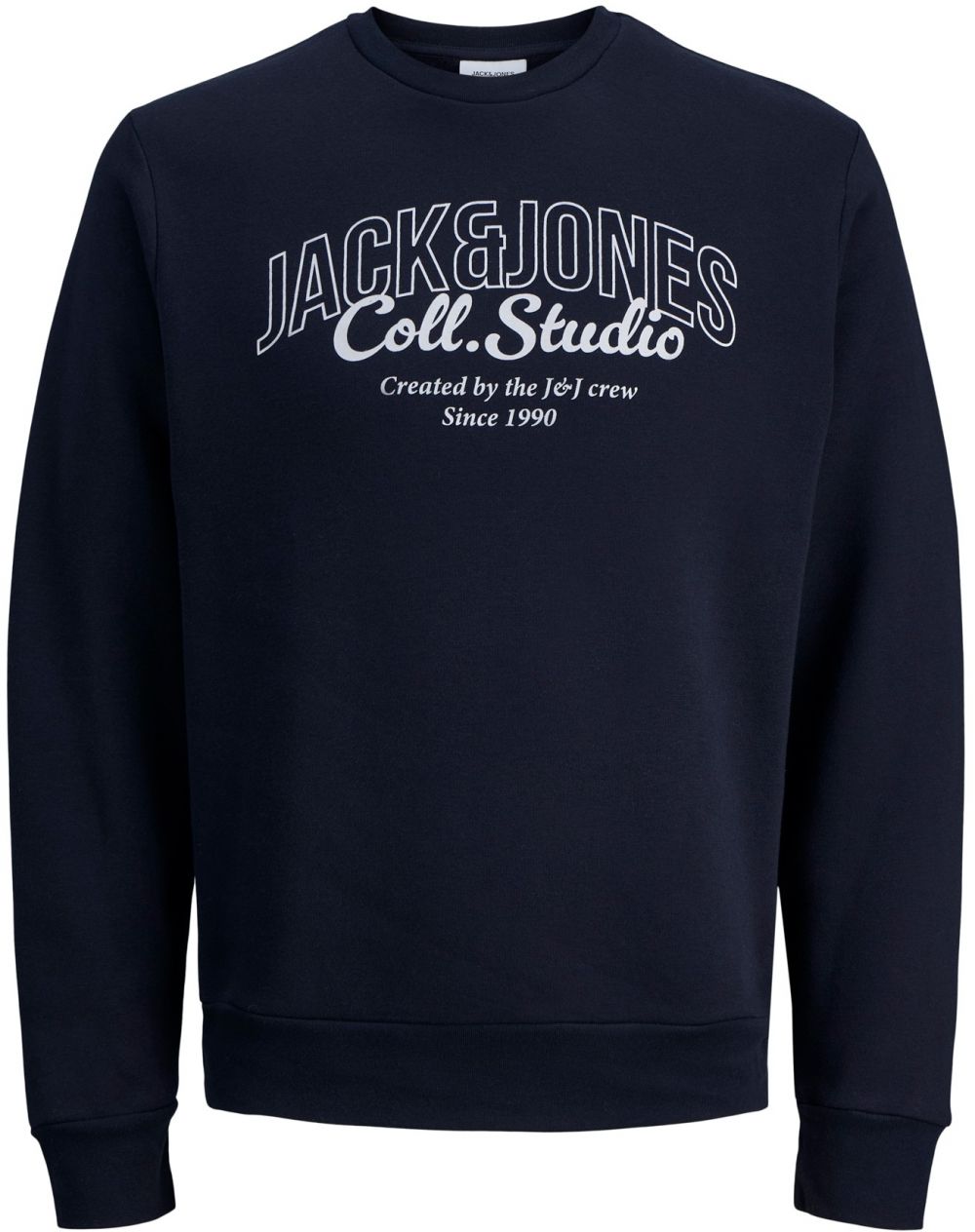 JACK & JONES Mikina 'JJMAKOTO'  tmavomodrá / biela