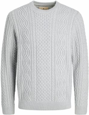 Jack & Jones Premium Sveter 'JPRBLUSEAN'  sivá