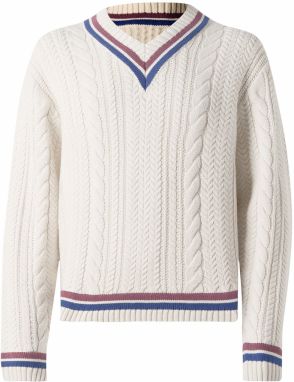 Abercrombie & Fitch Sveter  námornícka modrá / cyklaménová / prírodná biela