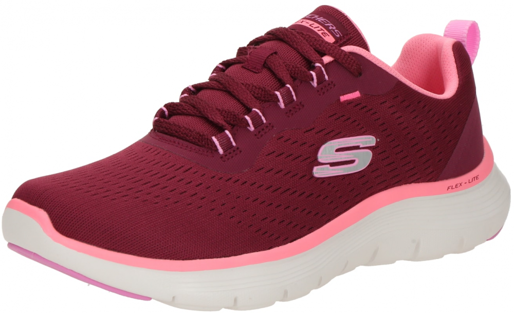 SKECHERS Nízke tenisky 'Flex Appeal 5.0'  neónovo ružová / červená