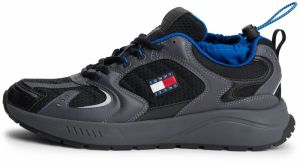 Tommy Jeans Nízke tenisky  tmavosivá / čierna