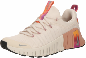 NIKE Športová obuv 'Free Metcon 6'  sivá / oranžová / perlovo biela