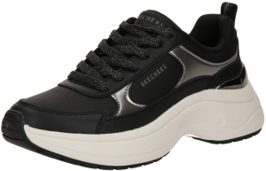 SKECHERS Nízke tenisky 'Hazel 2'  čierna / strieborná