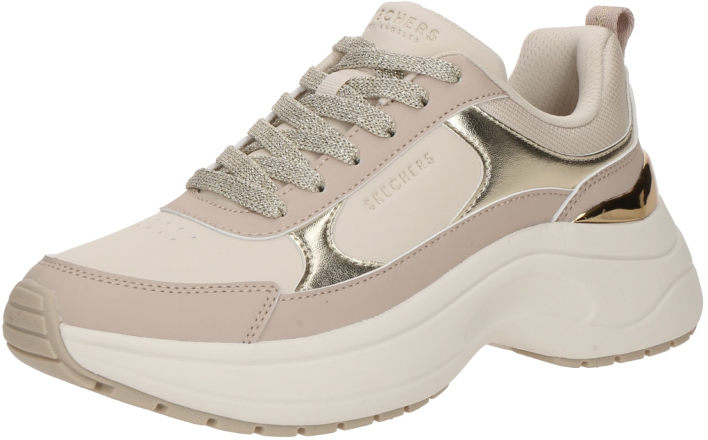 SKECHERS Nízke tenisky 'HAZEL 2'  telová / zlatá / prírodná biela