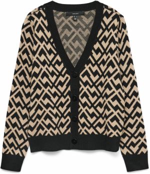 VERO MODA Kardigán 'VMARIA'  béžová / čierna