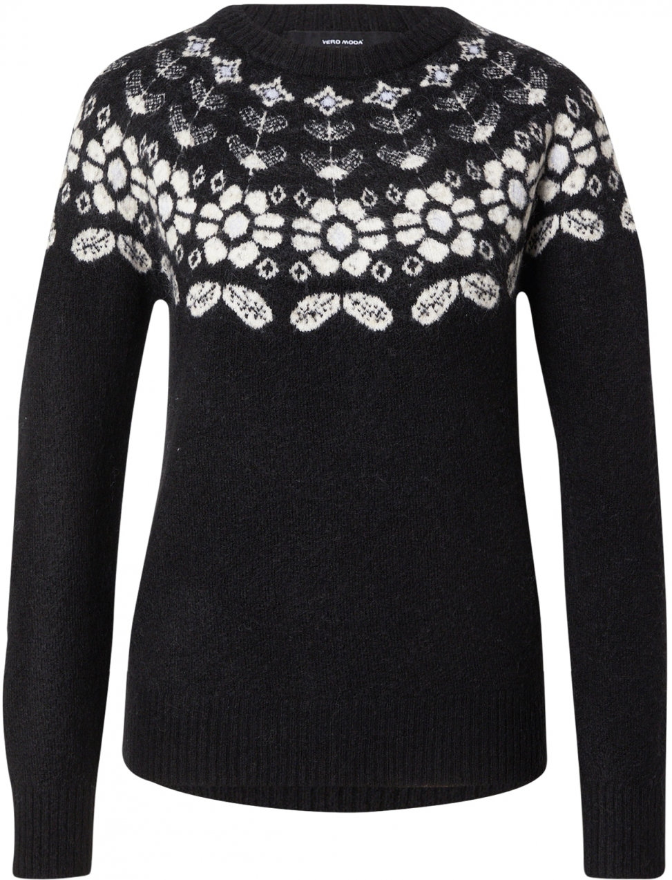 VERO MODA Sveter 'VMSIMONE'  čierna / biela