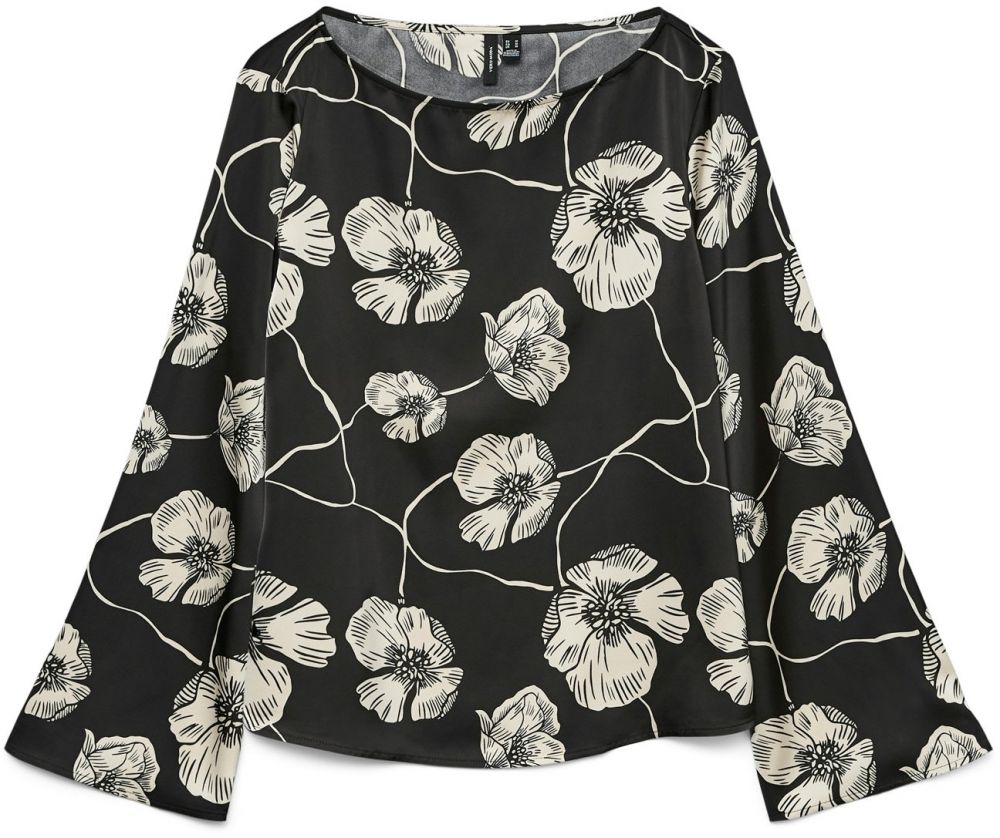 VERO MODA Blúzka 'VMELENA'  nebielená / čierna