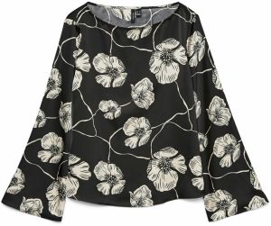 VERO MODA Blúzka 'VMELENA'  nebielená / čierna