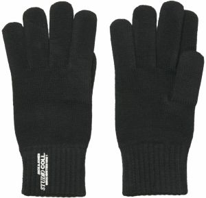JACK & JONES Prstové rukavice 'JACCOLL'  čierna / biela