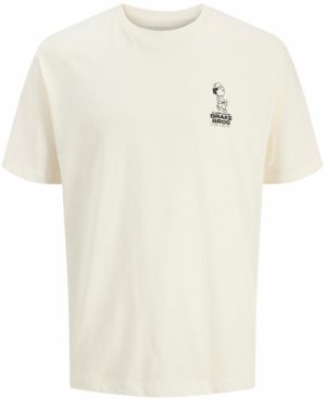 JACK & JONES Tričko 'JORBRAKE'  čierna / biela