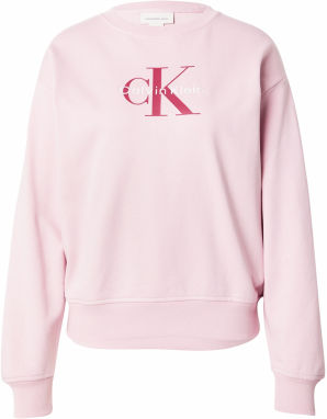 Calvin Klein Jeans Mikina  ružová / grenadínová / biela