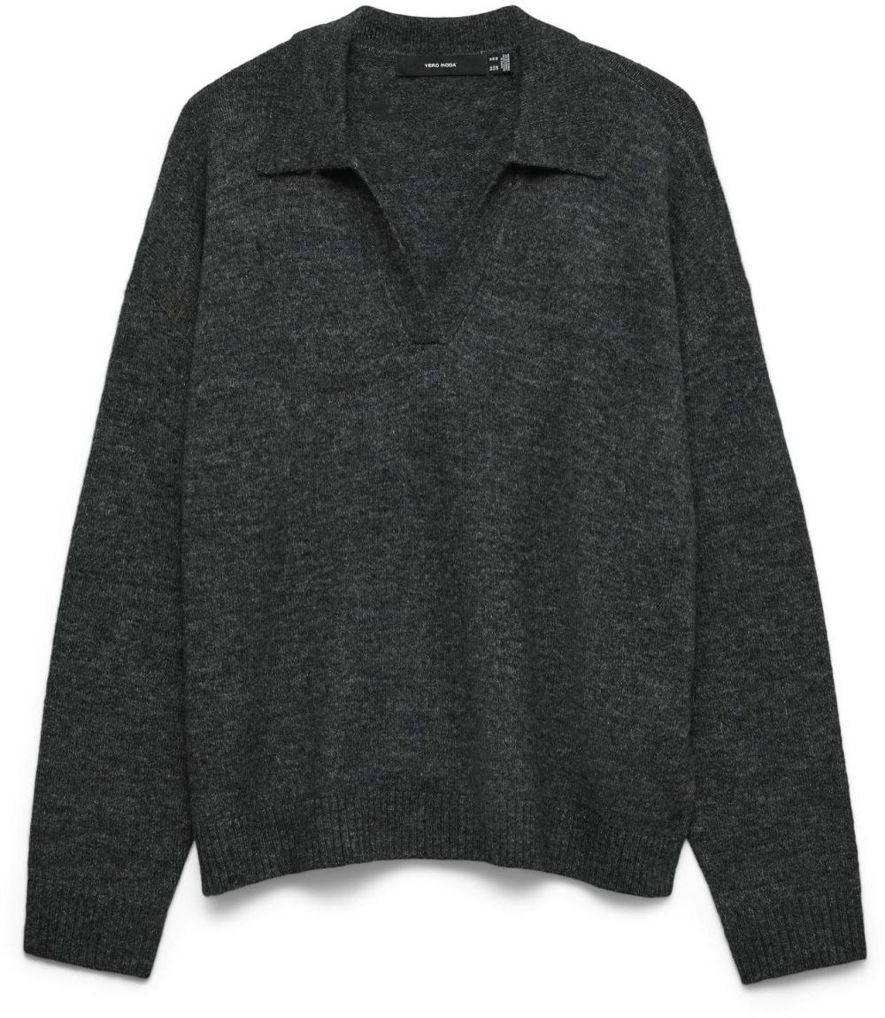 VERO MODA Sveter 'VMLEFILE'  sivá melírovaná