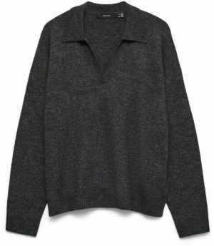 VERO MODA Sveter 'VMLEFILE'  sivá melírovaná