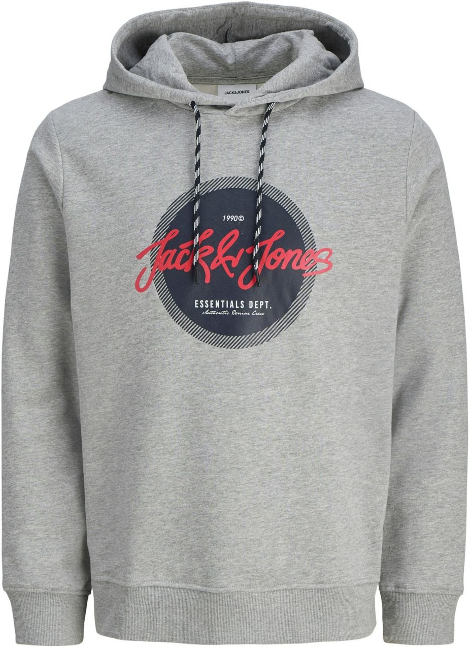 JACK & JONES Mikina 'JJURBAN'  tmavomodrá / sivá melírovaná / grenadínová