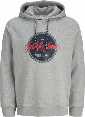 JACK & JONES Mikina 'JJURBAN'  tmavomodrá / sivá melírovaná / grenadínová