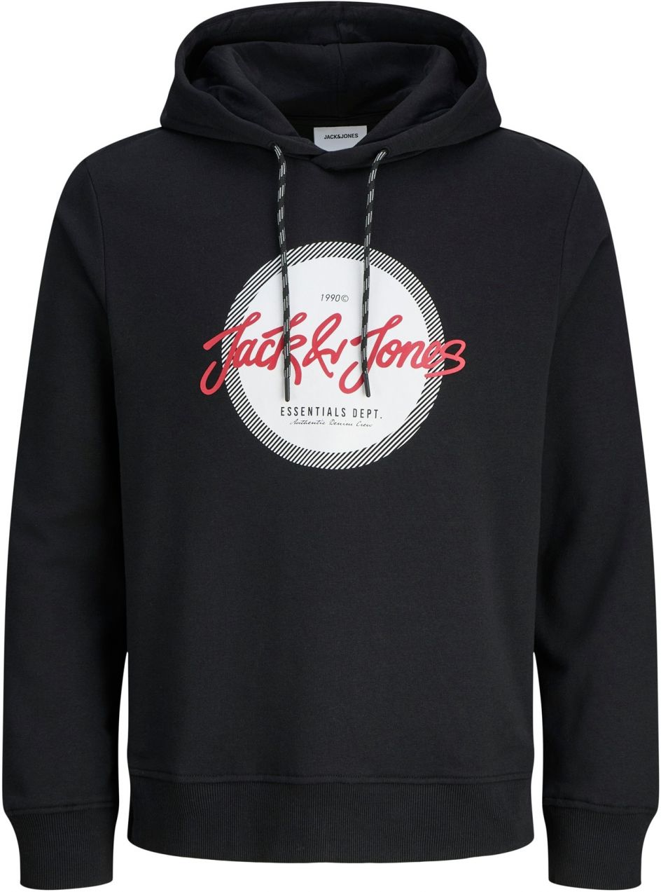 JACK & JONES Mikina 'JJURBAN'  červená / čierna / biela