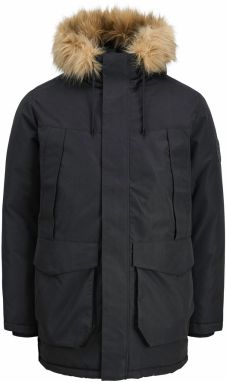 JACK & JONES Zimná parka 'JJCAMP'  svetlohnedá / čierna
