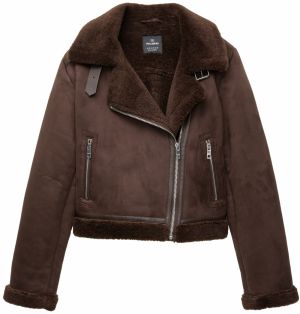 Pull&Bear Zimná bunda  čokoládová