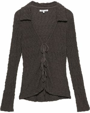 Pull&Bear Blúzka  tmavohnedá