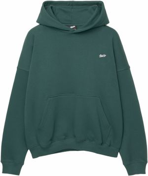 Pull&Bear Mikina 'STWD'  jedľová / biela