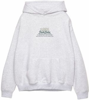 Pull&Bear Mikina 'STWD FRESH CODES'  svetlosivá / smaragdová / pastelovo zelená