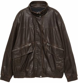 Pull&Bear Prechodná bunda  tmavohnedá