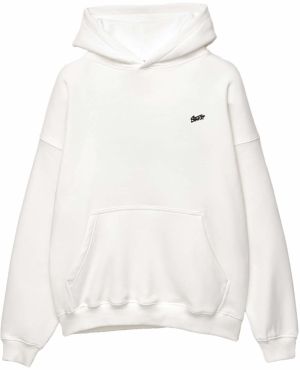 Pull&Bear Mikina 'STWD'  čierna / biela