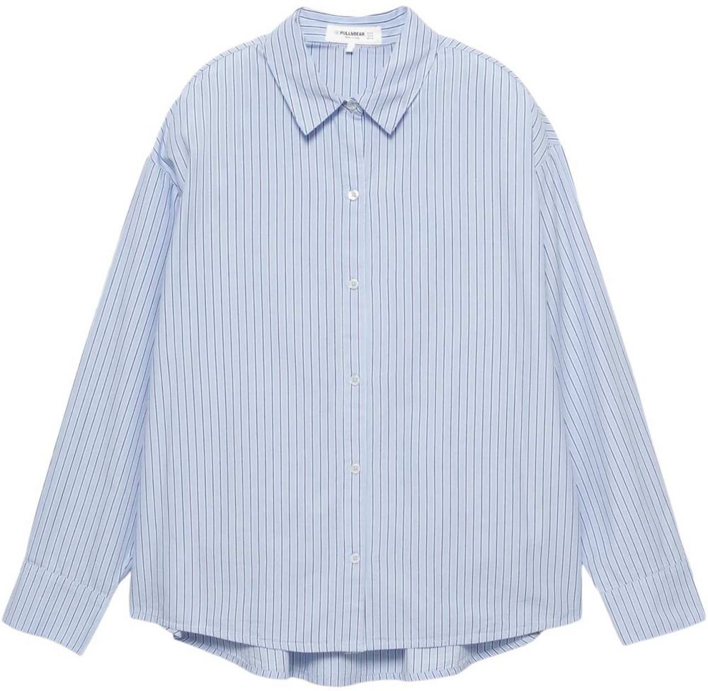 Pull&Bear Blúzka  námornícka modrá / svetlomodrá / biela