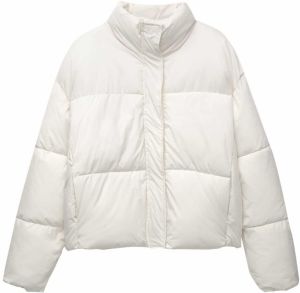 Pull&Bear Prechodná bunda  prírodná biela