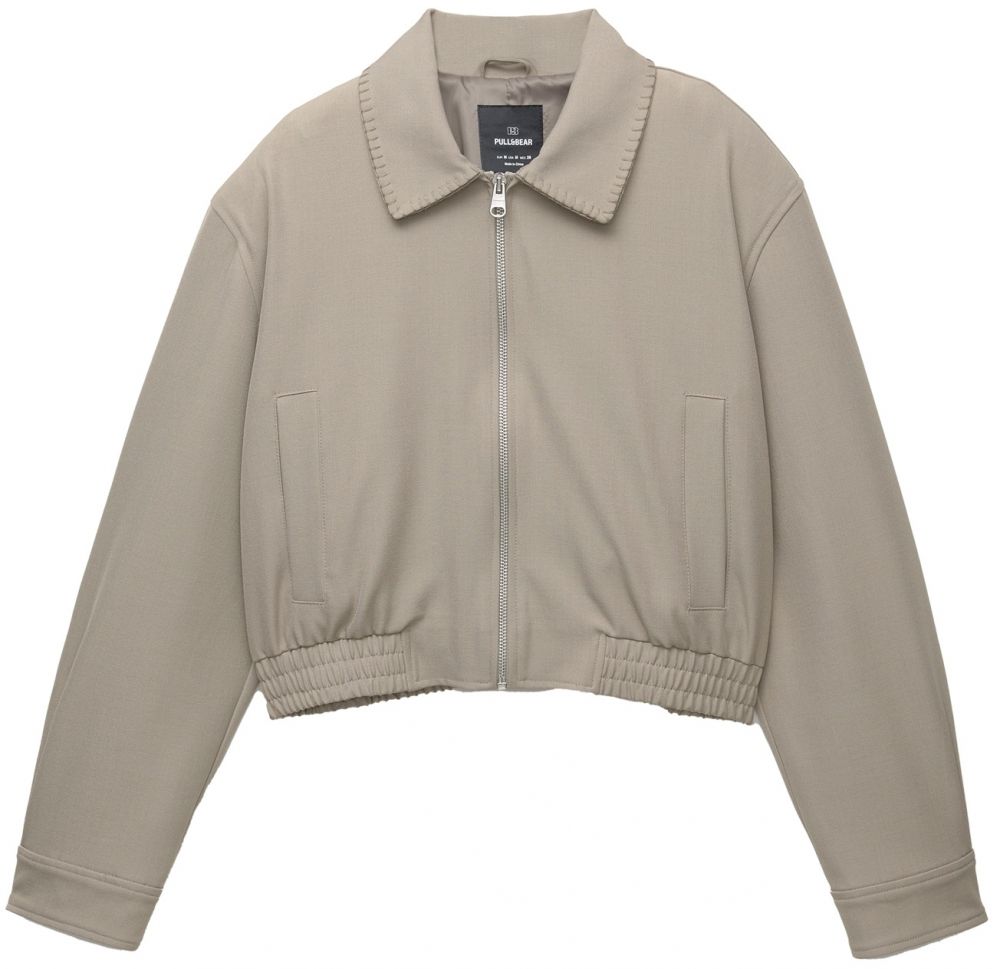 Pull&Bear Prechodná bunda  tmavobéžová