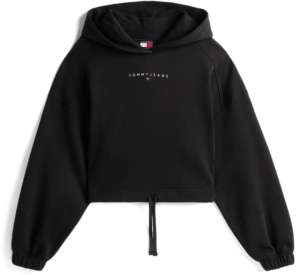 Tommy Jeans Mikina  červená / čierna / biela