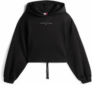 Tommy Jeans Mikina  červená / čierna / biela