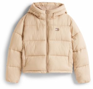 Tommy Jeans Zimná bunda  brokátová / svetlohnedá