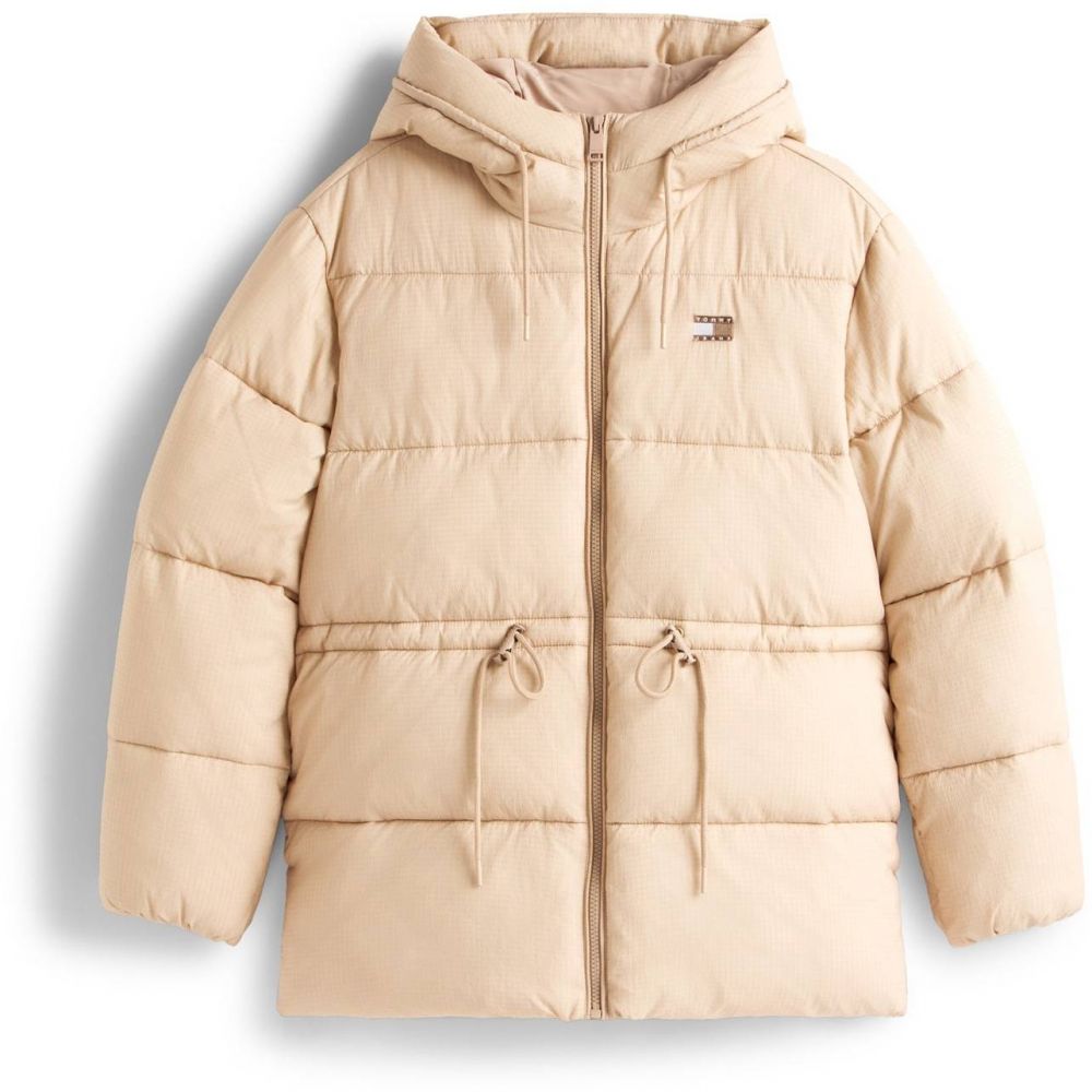 Tommy Jeans Zimná bunda  brokátová / svetlohnedá