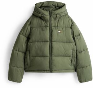 Tommy Jeans Zimná bunda  zelená