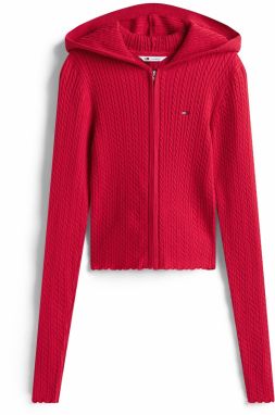 Tommy Jeans Kardigán 'ESSENTIAL'  červená